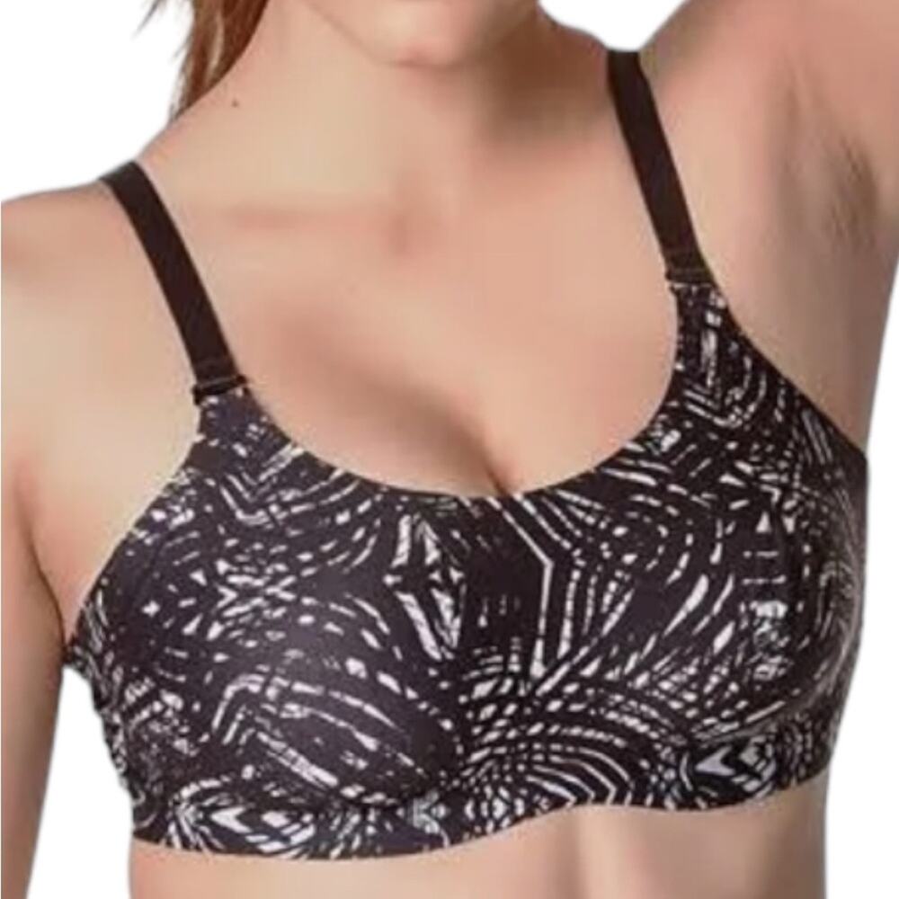 KNIX Everyday Evolution Bra Women’s 1 Black White Scoop Neck Wireless Reversible